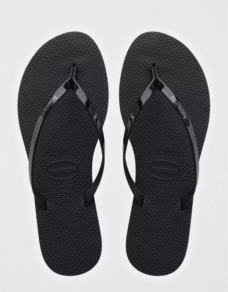 Tong American Eagle Havaianas Metallic Noir Femme | FJT-54155986